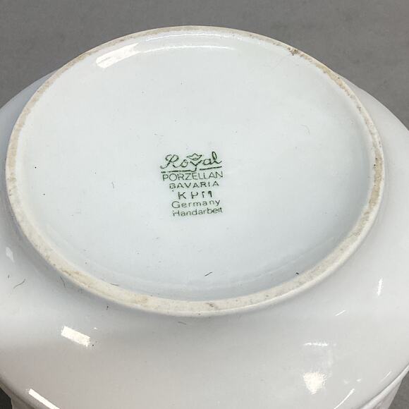 Porzellan KPM Bavaria Germany White Bisque Porcelain Flower Vase - 1970’s - Picture 10 of 10